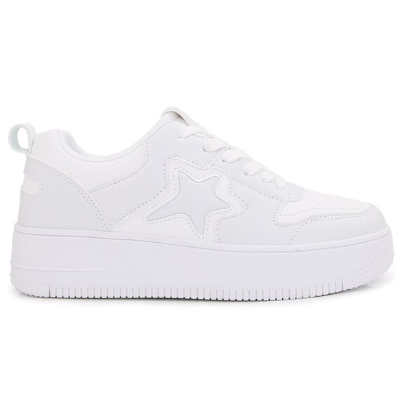 NEW BERNESS - NOVA Pure Star White Street Sneakers - Picture 1 of 3